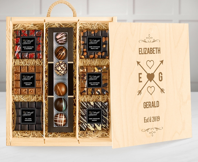 Anniversary & Wedding Large Personalised Variety Chocolate Tasting Experience - Ganache Selection